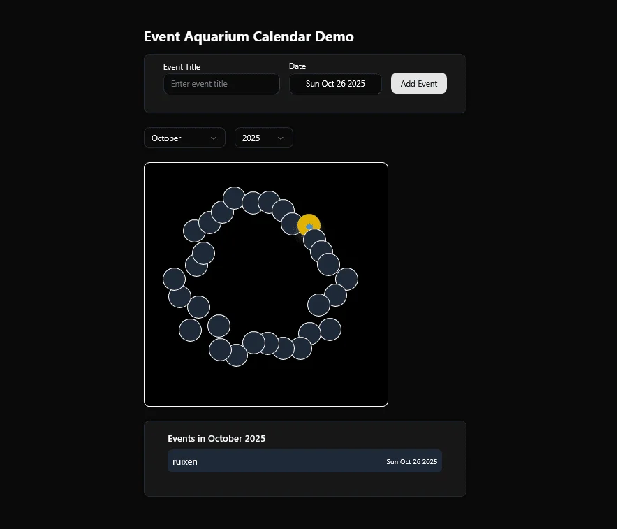 Event Aquarium Calendar