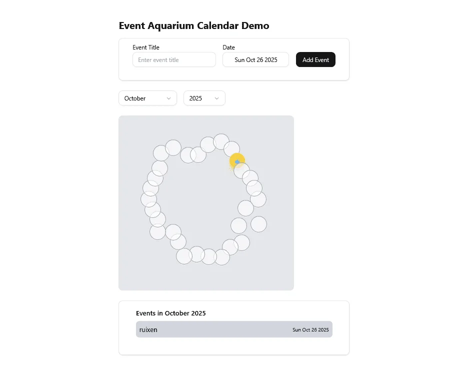 Event Aquarium Calendar